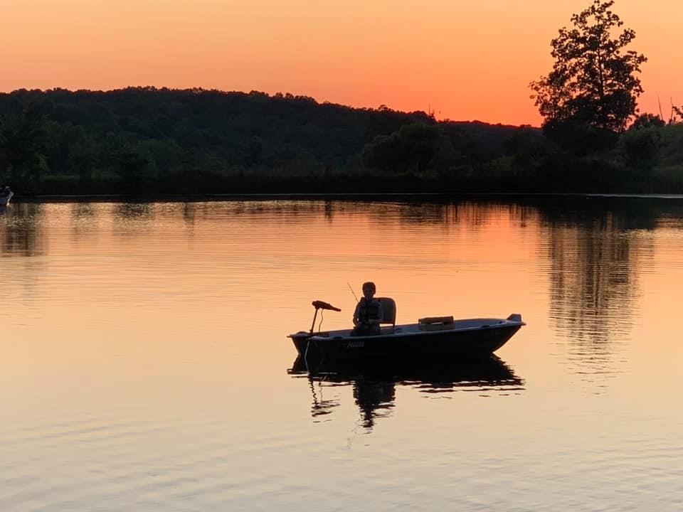 Top Gun Sportsman's Club fishing sunset